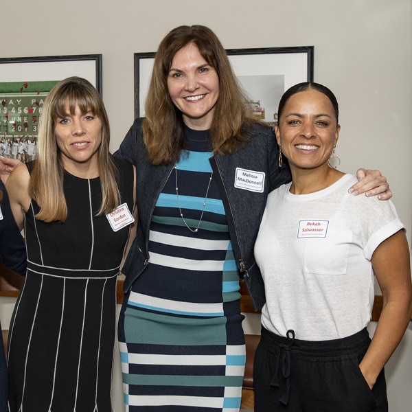 November 14, 2019 , Boston, MA: Speakers pose for a photograph during a Women In Nonprofit networking breakfast event hosted by the Boston Red Sox Foundation at Fenway Park in Boston, Massachusetts Thursday, November 14, 2019. (Photo by Billie Weiss/Boston Red Sox)